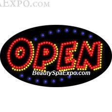 Open 2 Oval LED Sign