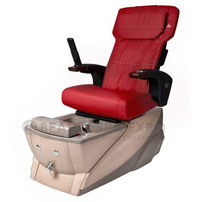 Orenza Pedicure Chair. Human Touch® HT-245 Red Seat on a Two Tones Base