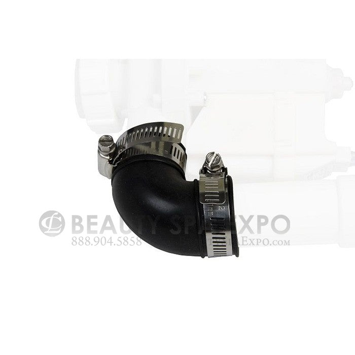 Rubber Elbow Spa w/ Hose Clamp 1-1/4"