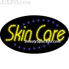 Oval Skin Care LED Sign