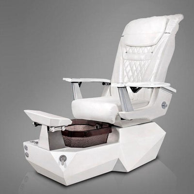 Tri WHITE Pedicure Chair. Prestige White Seat