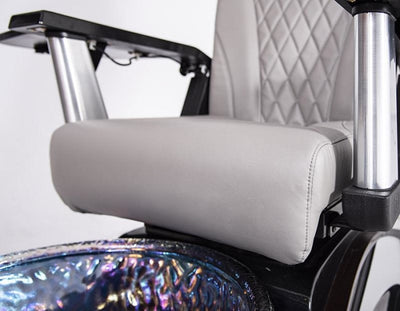 Tri WHITE Pedicure Chair Spacious Seat