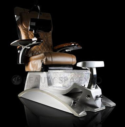 Argento SE Pedicure Chair, ANS Cappuccino Seat Massage System, Round Crystal Bowl & VersaTray Full Kit
