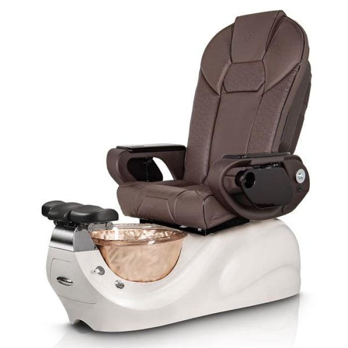 Vespa GOLD-RESIN Pedicure Chair Throne Chocolate Seat