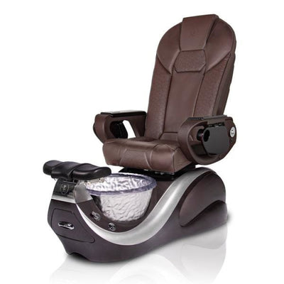 Vespa SILVER Pedicure Chair. Throne Chocolate Seat