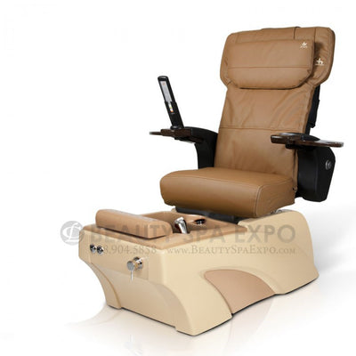 Yuna Pedicure Chair. HT-245 Cappuccino Seat And Vintage Gold Base Color