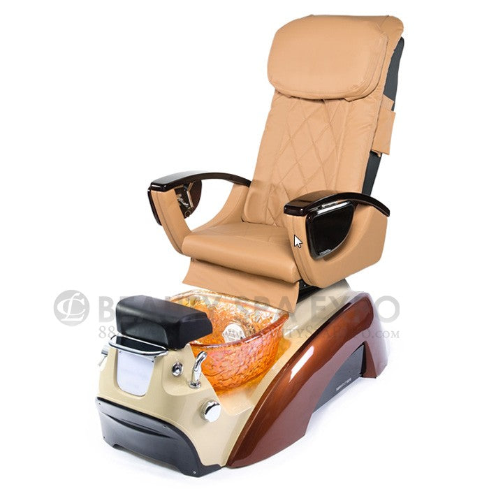 Yuri Joy Pedicure Chair shoe style base with different bowl options. The Yuri Joy Spa Chair ships already tested and assembled. Easy to use with SalonTech warranty. Parts are available. Wholesale pricing available. Order yours through Beauty Spa Expo.